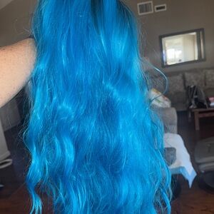 Vibrant Blue Hair Extension